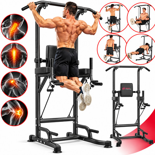 Power tower dip station pull - dip,