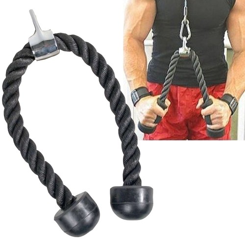 Tricep pull down rope bicep - down,